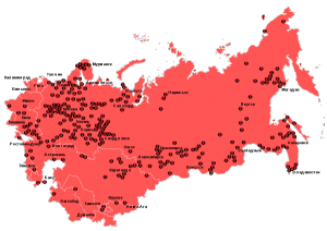 map of gulags in USSR